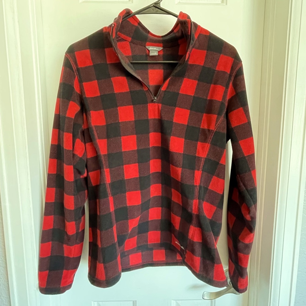 Eddie Bauer Buffalo Check Fleece Pullover
